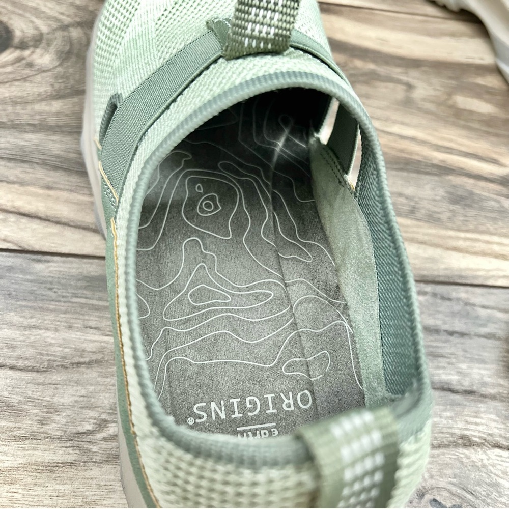 NIB Earth Origins Tanvi 7.5W 8.5W WIDE Knit Trail Slip On Sneaker Dusty Green - Picture 8 of 12